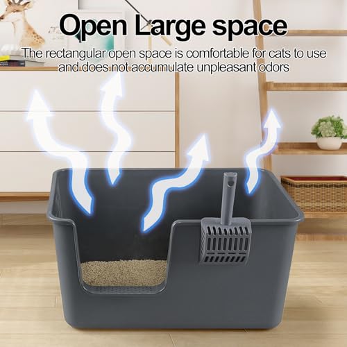 Caja de arena para gato extra grande, 2 unidades, gris miniatura 5