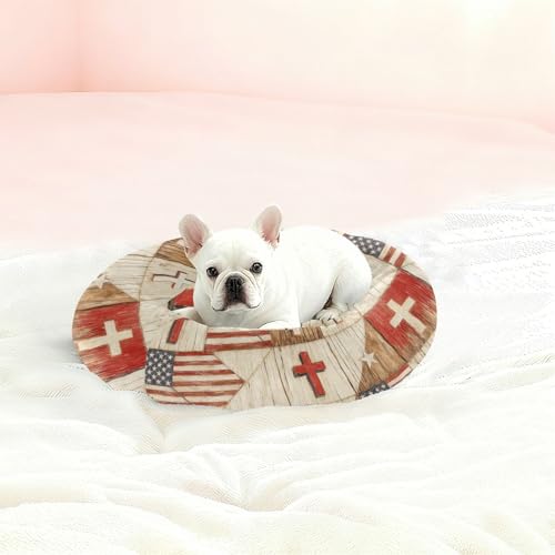 Lit pour chat en bois structure robuste et couchage lavable haut de gamme