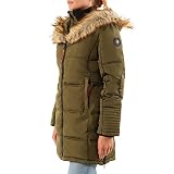 Geographical Norway Damen Jacke Winterparka Belissima XL-Fellkapuze Khaki M
