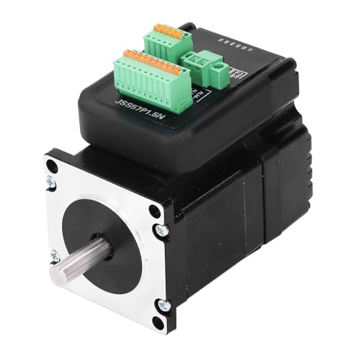 Stepper Motor 57 Integrated 1.5N High Torque Stepping Motor with Driver 500rpm Speed DC24 50V 4A Single Shaft 8mm for CNC Router 3D Printer Industrial Automation Equipment