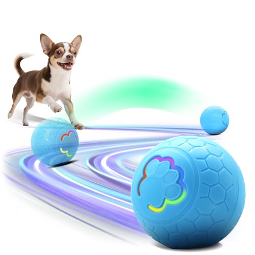 Image of Interactive Small Dog Toy Ball, 2.1 Inch Smart Jumping Ball for Puppy /Small Dogs, Activated Automatic Bouncing Moving Vibrating, Dog Toy for Small Dogs to Keep Them Busy, 2-Speed Adjustable