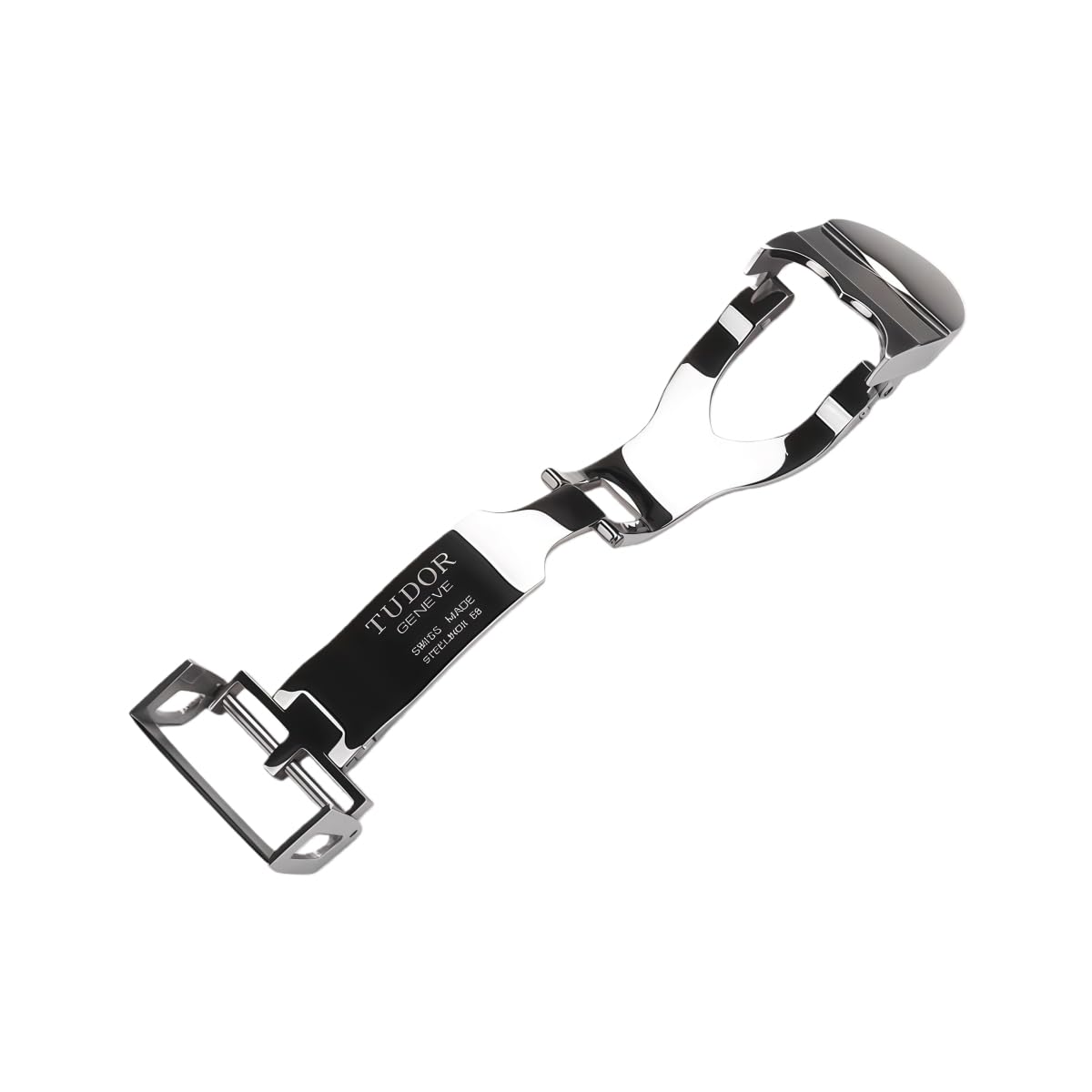 Boucle Déployante Bouclier 18mm Acier - Fermoir à Rabat Brossé, Attache Montre Flip Lock - Pièces Réparation Bracelet pour Tudor-Argenté