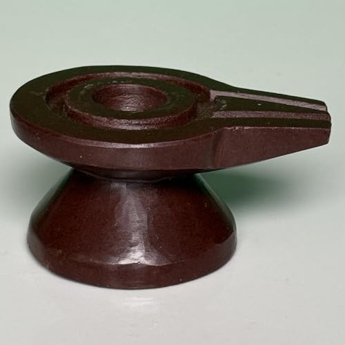 Image of Jaleri Yoni Base, Lingam Holder, Jalahari, Goripitham, Aadhar Saktipith Pitham Argha Stand Panapitham Hasta Kamal Base Jaleradhari For Narmadeshwar Shivling (3 Inch Brown Damru jaladhari)