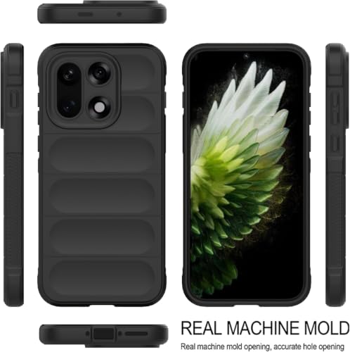 Image of ShieldTech AirGuard Series Back Cover Case for OnePlus 15 | Microfiber Lining | Airbag Cushion Drop Protection | Shockproof Silicone Back Cover Case | Anti Slip Grip - Black for OnePlus 15