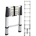 Telesladder Multi-Purpose Aluminum Extendable Ladder 8M/7M/6.2M/5M/4M for Rooftop Home and DIY Projects - Lightweight Durable Compact Design Easy Storage