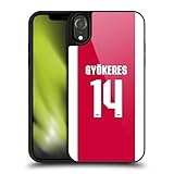 Head Case Designs Officially Licensed Arsenal FC Viktor Gyökeres 2025/26 Players Home Kit 1st Group Gel Armour Case [Military Grade Protection] Compatible with Apple iPhone XR