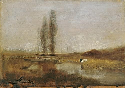 Tableau Landes près de Lundenburg Emil Jakob Schindler affiche de peinture paysage sur toile 60x90