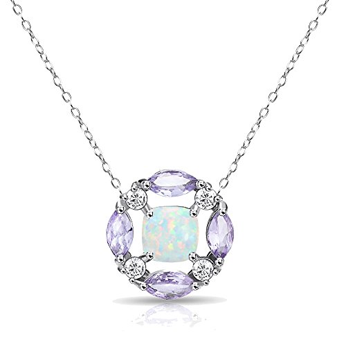 GemStar USA opal and amethyst necklace image