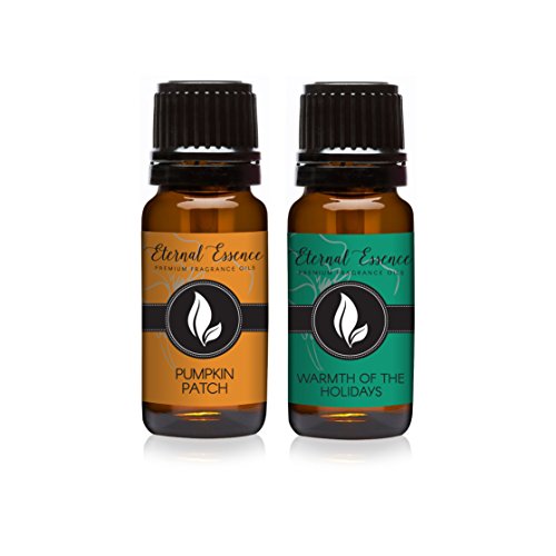 Image of Eternal Essence Oils 2 Pack 10ml Premium Fragrance Oil - Pumpkin Patch & Warmth of The Holidays - for Candle, Soap Making, Aromatherapy, Diffusers, Home Care, & Humidifiers