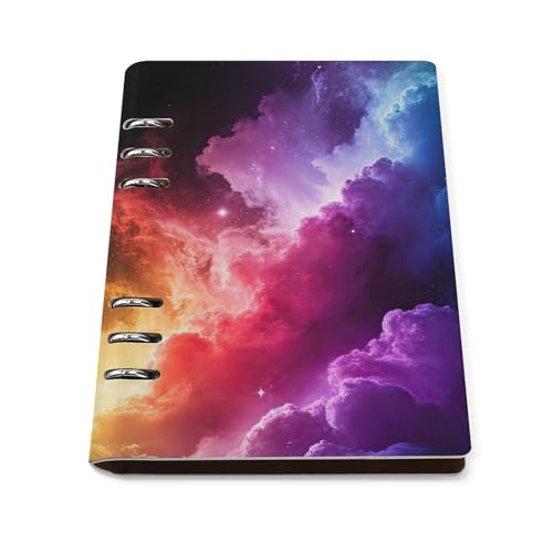 Carnet de notes rechargeable haut de gamme A5 Galaxy Sky Moon à ouverture plate 180 degrés