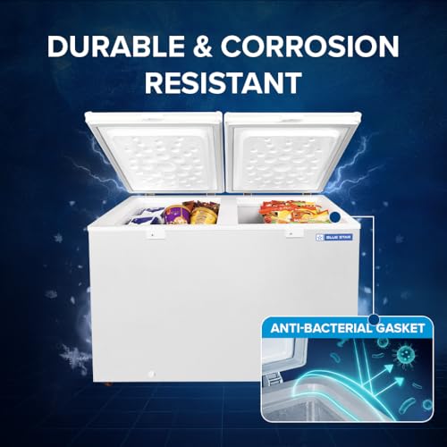 Image of Blue Star HT4-N350, 350 Liter Hard Top Double Door Deep Freezer (310 Liter, White, 4-star)