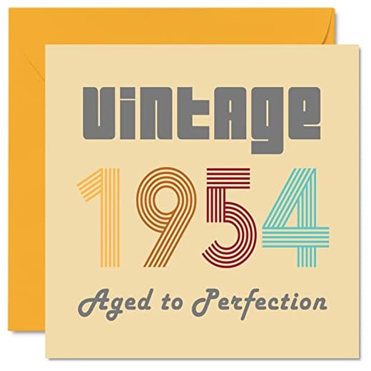 Tarjetas cumpleaños 68 hombres mujeres, vintage 1954 envejecido a perfección, 68 tarjetas cumpleaños divertidas ella, 145 mm x 145 mm, tarjetas felicitación cumpleaños mamá, papá, abuelo, niñera