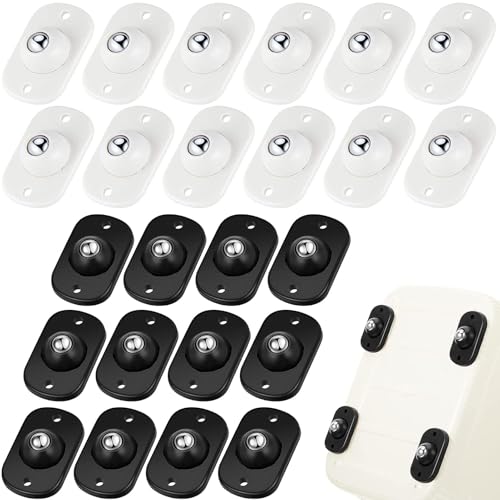Roulettes autocollantes universelles 360° lot de 24 mini roulettes pour boîte