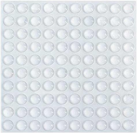 Shintop 100pcs Soft Close Dampers, Cupboard Door Stoppers Sticky Rubber Feet Bumper Pads Noise Reducer for Wall and Wooden Floor
