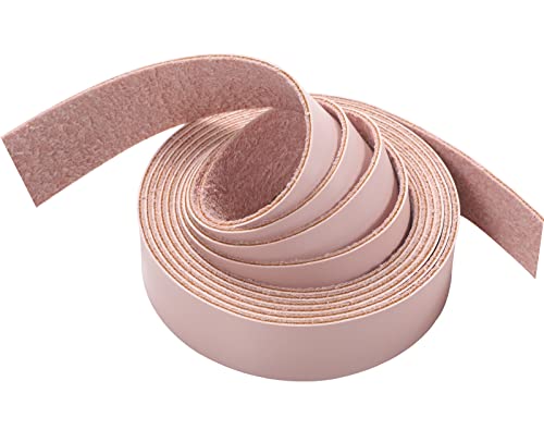 Cdy Lychee Pattern Leather Strap 90 Inches Long 1 Inch Wide, Leather Strips Very Suitable For Diy Craft Projects, Pet Collars, Traction Ropes,Belts, Leather Watch Straps (Pink) #TOP2
