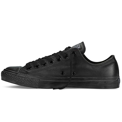 Image of Converse Chuck Taylor All Star Ox Black Monochrome Leather 6 US Womens / 4 US Mens