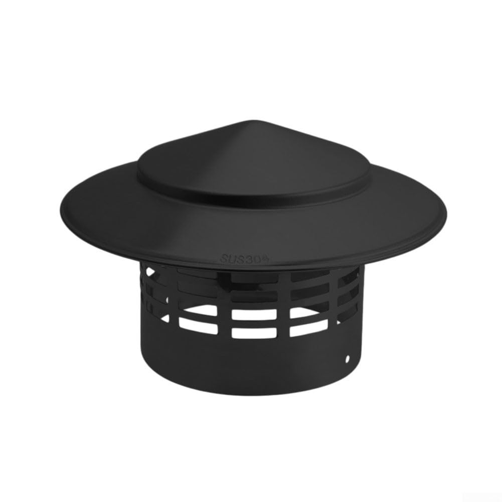 Stainless Steel Chimney Top Cover for Roof Pipe and Fresh Air Outlet with Anti Backdraft Design and Resistant Material Build (110mm)