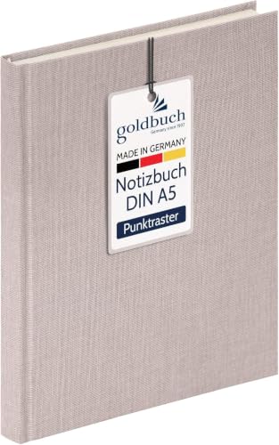 goldbuch 64 0103 Leinen Notizbuch A5 Summertime Note Beige, 15 x 22 x 2 cm