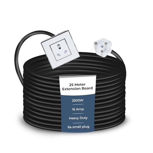 Image of Extension Board Heavy Duty Multi Socket 15A /16A /20A (2500 Watts 6A Small Plug, 25 Meter)