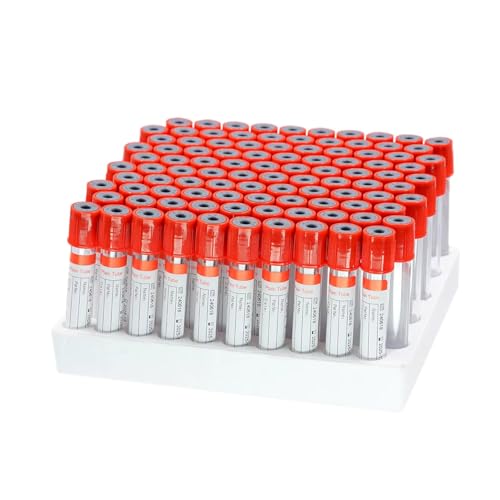 Blood Collection Tubes 5mL – Plain Vacutainer Specimen Tubes – Veterinary Blood Draw & Sample Collection Tubes – 100 Pack Diagnostic Laboratory Tubes for Animal Clinic & Veterinary Lab - Thumbnail 3