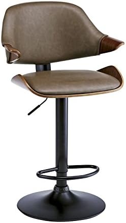 Miyatake Seisakusho KNC-J2900 BR Gracia Bar Chair, (W x D x H): 22.0 x 19.7 x 35.8 - 44.1 inches (56 x 50 x 91 - 1