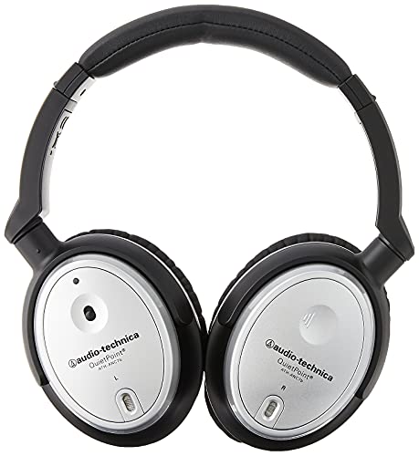 Audio-Technica Ath-Anc7B-Svis Quietpoint Noise-Cancelling Headphones With In-Line Mic & Control #TOP2