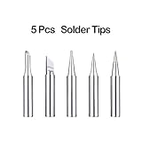 puntos entrega amazon  Puntas de soldadura - FEITA Soldador de 60 vatios Puntas de repuesto para Hakko, Estación de soldadura Aoyue 936 herramientas (900M-T-B / 2.4D / I/K / 3C 5Pcs)