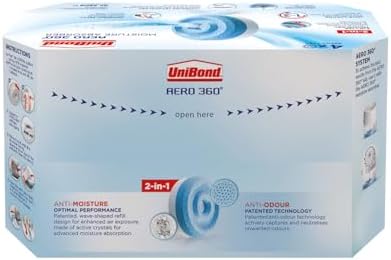 UniBond AERO 360° Moisture Absorber Neutral Refill Tab, 450 g, Pack of 4 | Ultra-absorbent and odour-neutralising, Compatible with AERO 360° Dehumidifier, Condensation absorber - View 5