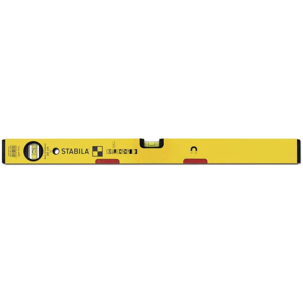 LIVELLA MAGNETICA ALLUMINIO PER MURATORE STABILA CM. 80 N. 2 BOLLE MODELLO 70 M