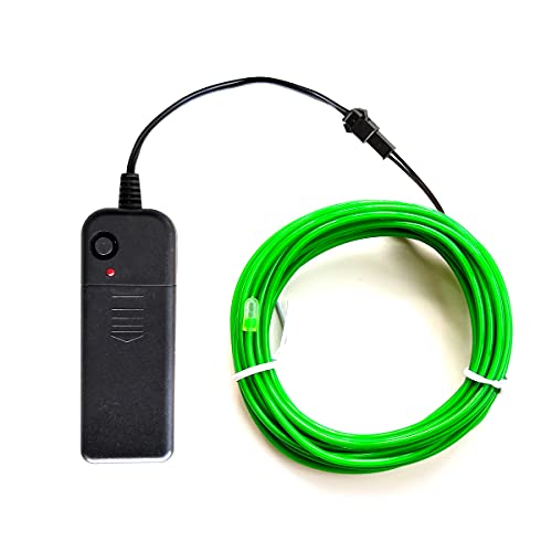 Image of dobestyou Green EL Wire -3m Glow-in-The-Dark Electroluminescent Wire with Controller, Waterproof Flexible Light Strip for Halloween Costumes, Cosplay, Rave Parties & DIY Nighttime Decorations