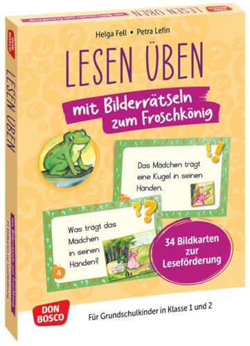 Lesen üben mit Bilderrätseln zum Froschkönig. 34 Bildkarten zur Leseförderung: Sprachförderung für Grundschulkinder in Klasse 1 und 2. Spielerisch ... fördern und sichern. Übungen und Spiele)