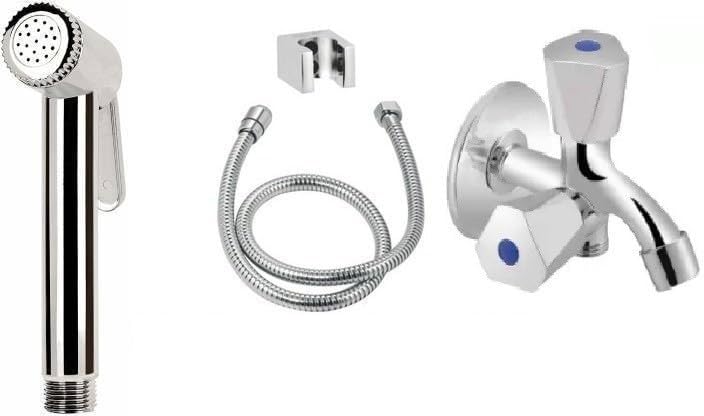 Senkiddpro 2way/Twin Bib-tap/Angle Wall with Health Faucet for Bathroom/Kitchen/Garden Trendy Design Water Saving Aerator Suitable for Washbasin Bathroom &Kitchen Twin Elbow Valve Faucet (B0CBMGG9JB) Amazon Price History, Amazon Price Tracker