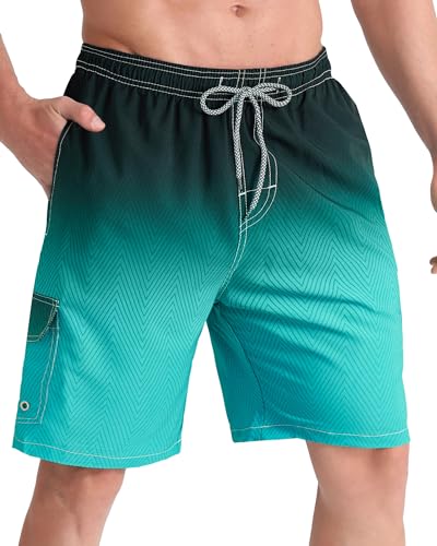Image of BOJIN Mens Swim Trunks 9 inch Quick Dry Stretch Swim Shorts Mesh Lining Bathing Suits Swimwear Beach Shorts with Pockets