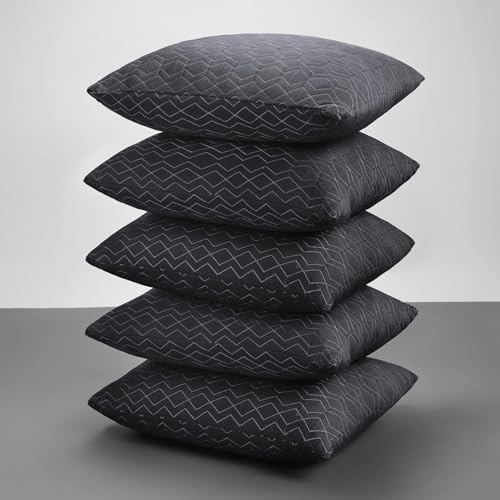Image of LA VERNE Luxury Premium Cloth Microfibre Blown Technology Filled Cushion Filler Pack of 5 (16 inchX16 inch) (Dark Gray)