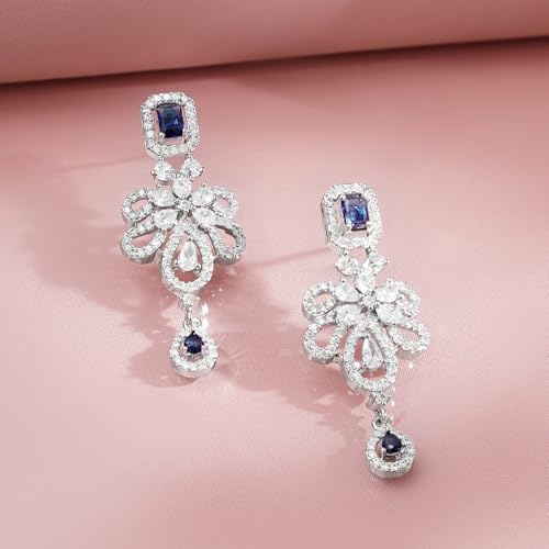 Image of Rubans AD Zircon Traditional Statement Necklace Set for Women