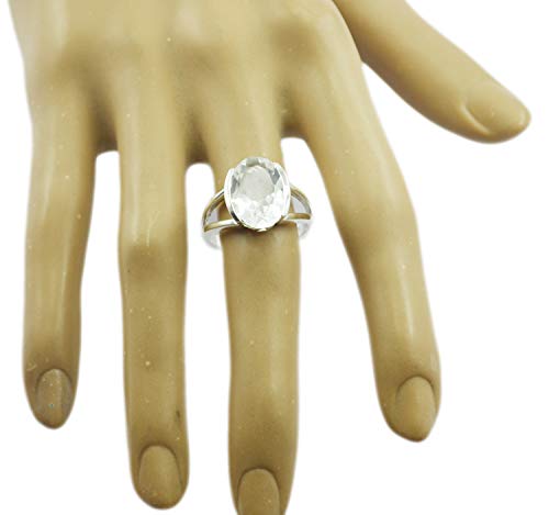 Bague argent 925 quartz RIYO anti-ternissement pour peaux sensibles