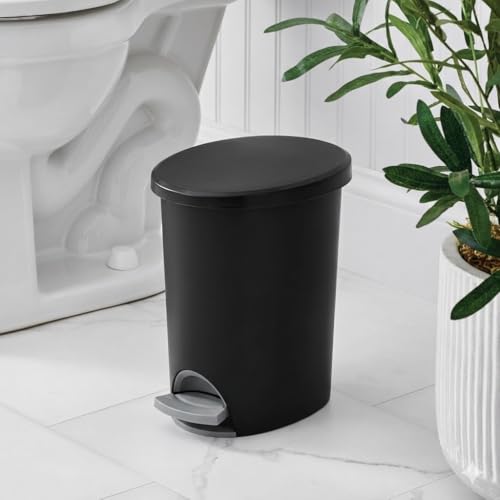 Caneca de basura pequeña de 2.6 galones con tapa y pedal miniatura 5