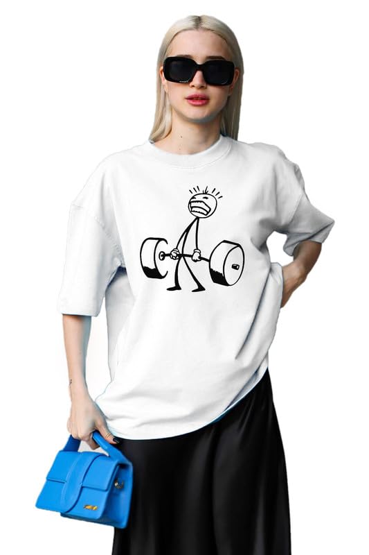 the duffers Baggy T-Shirts for Women Gym, Exercise, Workout, Yoga Oversize Tees - Round Neck, Half Sleeve, Loose Fit-picture-10