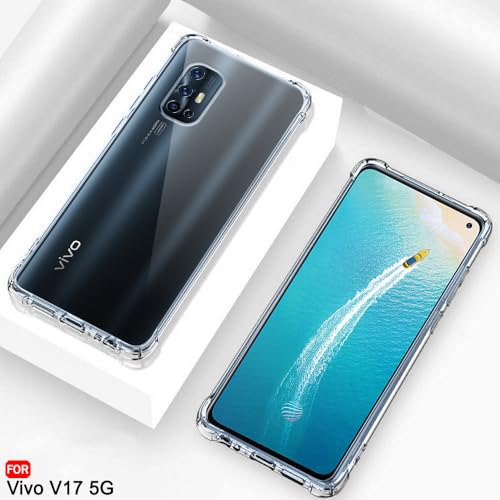 Image of TheGiftKart Crystal Clear Back Cover Case for Vivo V17 | Shockproof Soft TPU Case | Cushioned Edges for Ultimate Protection Back Cover Case for Vivo V17 (TPU, Transparent)