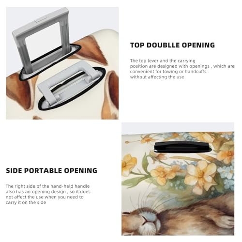 Easter Eggs And Rabbits Travel Luggage Cover Suitcase Protector Washable Elastic Suitcase Cover Anti-Scratch Luggage Protector Travel Suitcase Baggage Cover Fits 18-32 Inch Suitcase Large 5