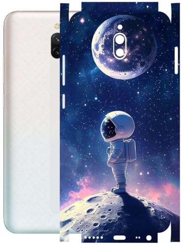 Image of AtOdds - Full Body Back Screen Guard Protector Film - Lamination Wrap Skin Sticker Compatible with REDMI 8A Dual | Scratchproof Matte Finish (Moon)