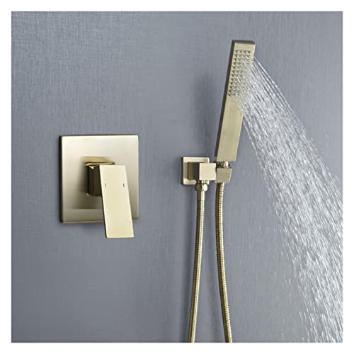 Support douchette laiton chrome poli connecteur mural carré fixe - 5