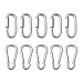 10pcs Stainless Steel Oval Screw Locking Clip Quick Link Spring Snap Hook Keychain Clip Connector Buckle for Backpacks Key Ring