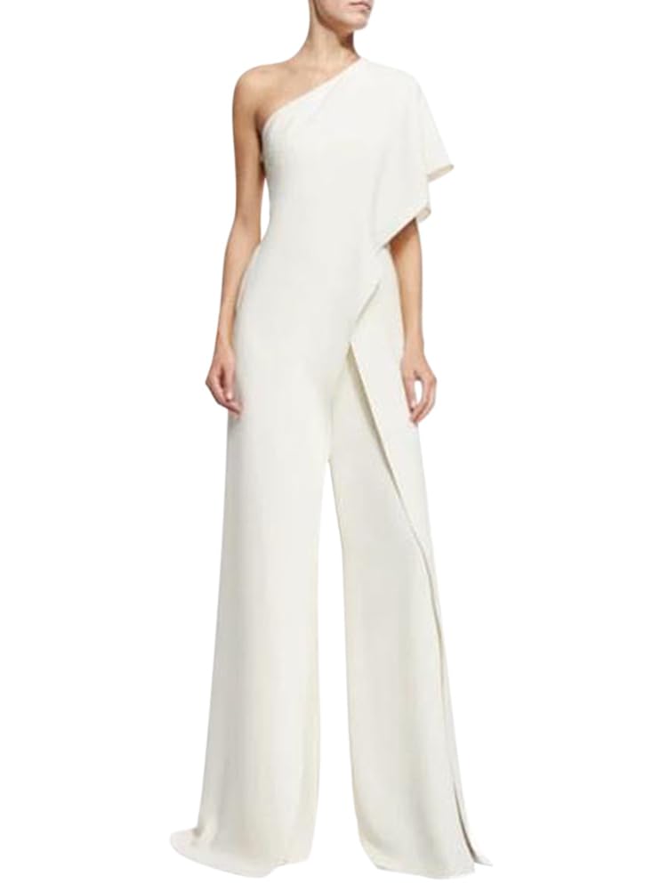 Combinaison Femme Habillé Chic Soirée Combipantalon Mariage Tailleur Travail Bureau Pantalon Jambe Large Fluide Taille Haute Combishort Long Droit Elegant Jumpsuit Playsuit