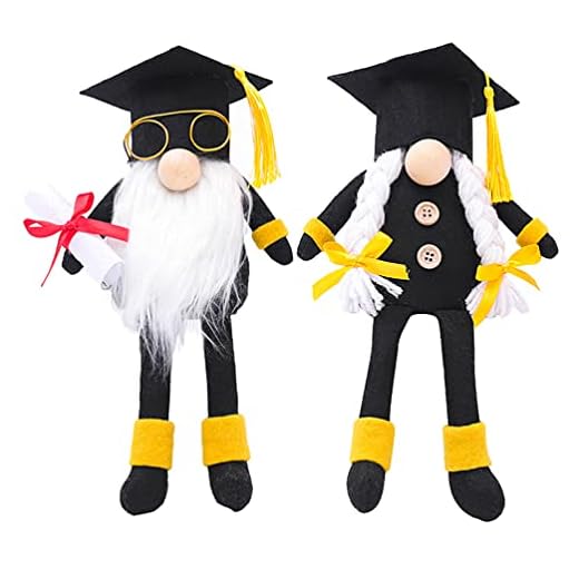 ABOOFAN 2Pcs Examen Gnome Gonk 2021 Nya Gonk Graduation Party Dekorationer Gåvor För Lärare Studenter Pojke Och Flicka