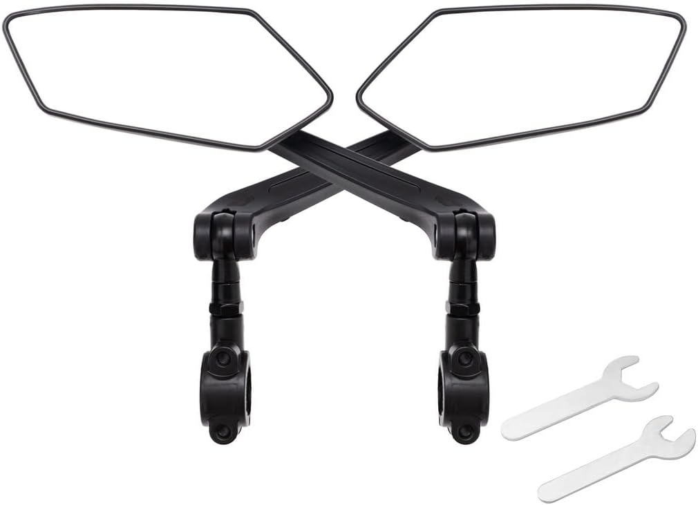 Adjustable 360° Mirrors For Handlebars, Ultra Clear Rear View Mirrors, Wide-Angle 1 Pair Cycling Mirrors, Ideal For Commuters And Riders