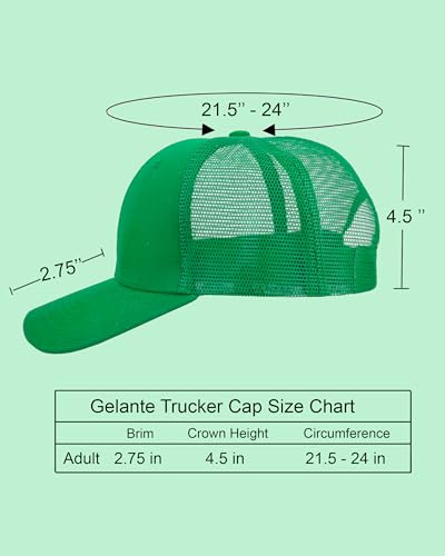 Image of Gelante Mesh Trucker Baseball Cap Snapback Hat Structured Front Panel