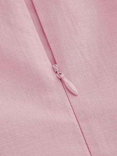 CIDER Wedding Guest Dress Asymmetrical Neck Solid Ruched Sleeveless Maxi Dress4