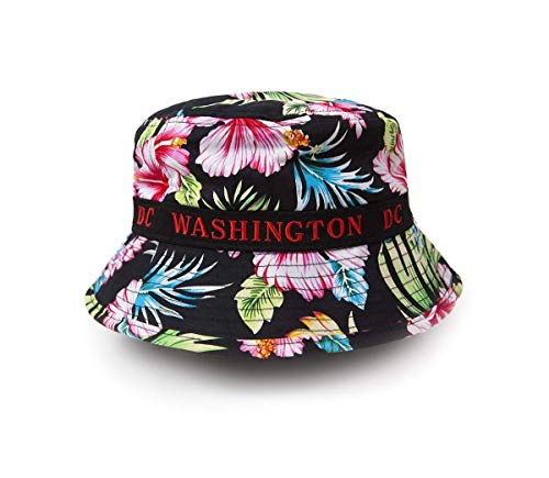 Washington DC Floral Bucket Hat (Black)