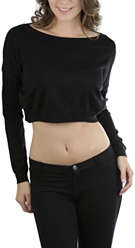 Image of ToBeInStyle Women's Long Sleeve Cropped Sweater